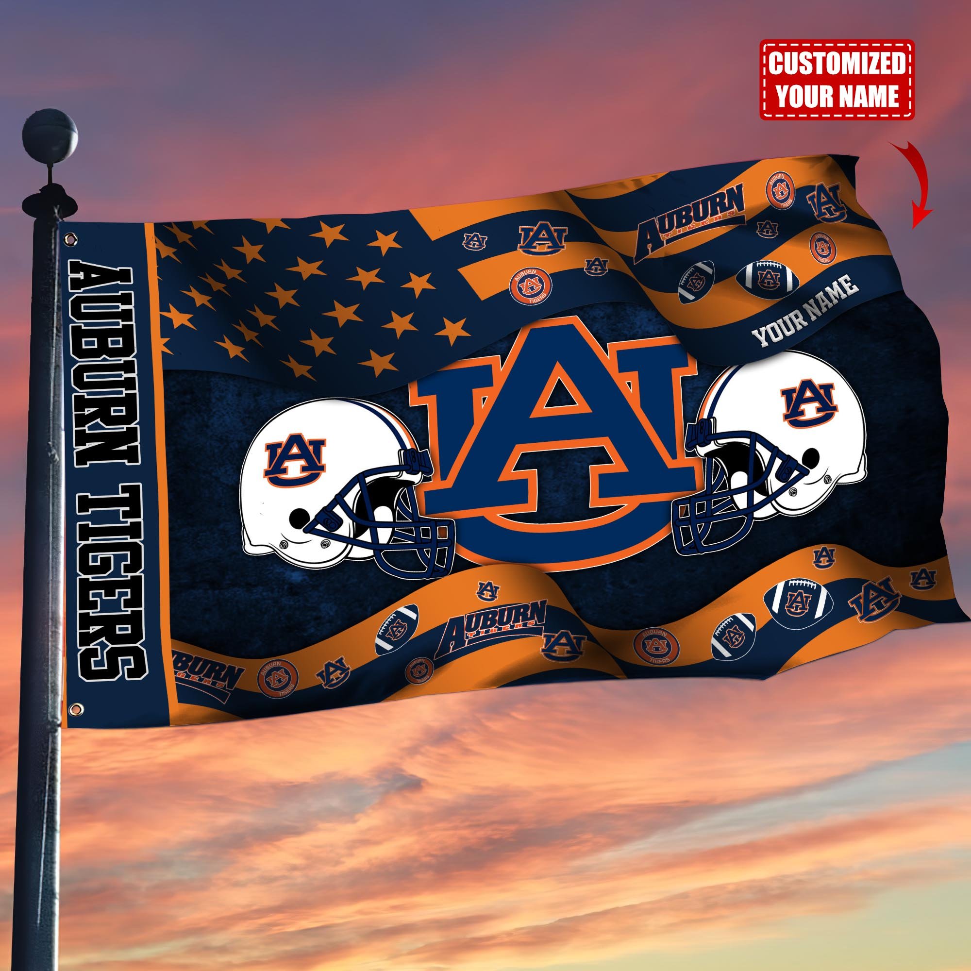 Auburn Tigers Custom Flag3x5ft, Let Your Flag Fly TT59114